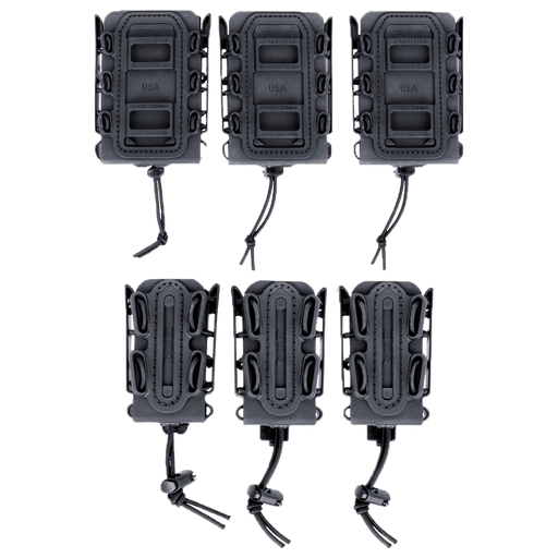 6 Pack Soft Shell Scorpion Kit, Tall, P1, R1, Black/Black