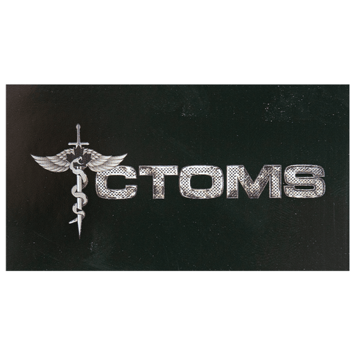 Patch, Printed/IR, "CTOMS LOGO", 90x50mm Black & Coyote Brown & MultiCam