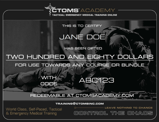CTOMS Academy Gift Certificate
