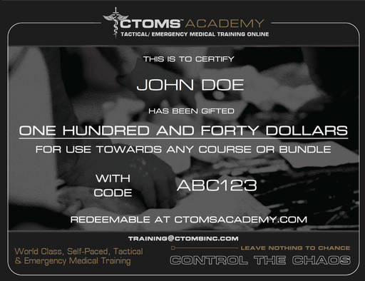 CTOMS Academy Gift Certificate