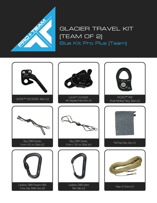 Glacier Travel Kit (Team Of 2) - Blue Kit Pro Plus (Team)