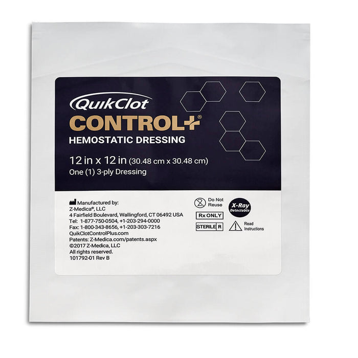 Hemostatic Dressing, Quikclot® Control+ 12in x 12in Package