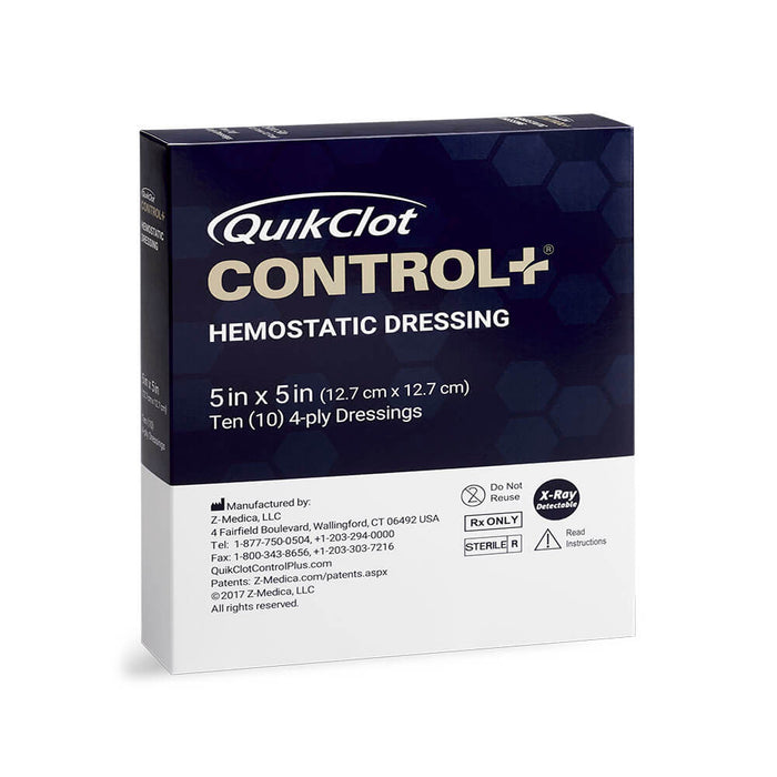 Hemostatic Dressing, Quikclot® Control+ 5in x 5in Box