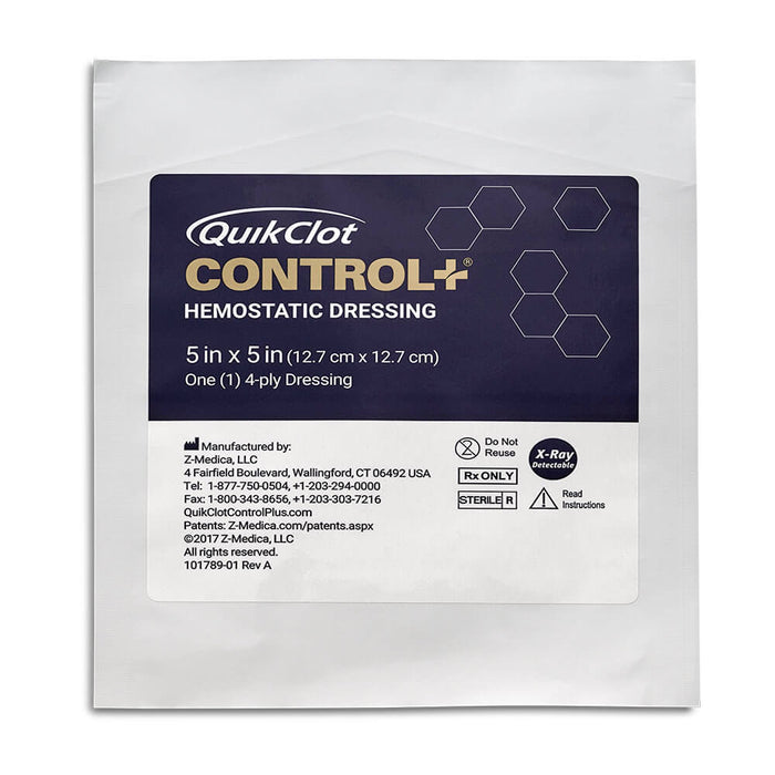 Hemostatic Dressing, Quikclot® Control+ 5in x 5in Package