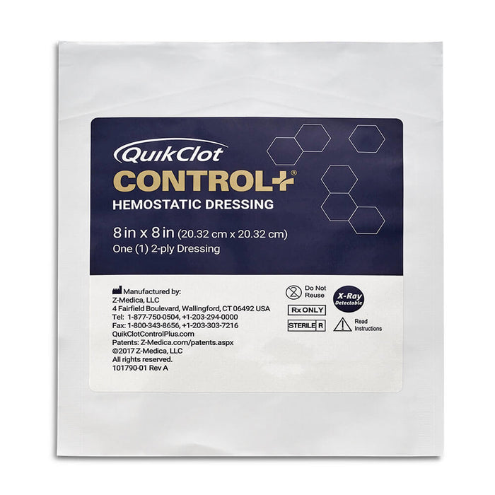 Hemostatic Dressing, Quikclot® Control+ 8in x 8in Package
