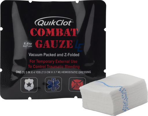 QuikClot®Combat Gauze™LE, 3"x4yd z - fold