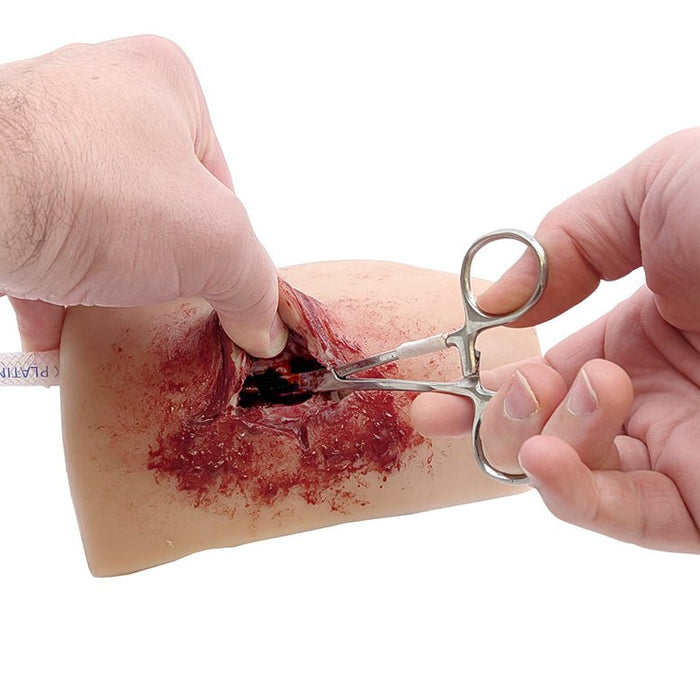 TrueClot® Through-and-Through Task Trainer For Gunshot Wound Clamping Bleeding Vessel