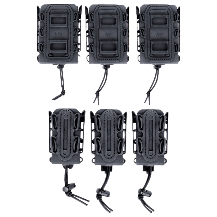 6 Pack Soft Shell Scorpion Kit, Tall, P1, R1, Black/Black
