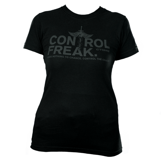 CTOMS Ladies "Control Freak" Classic T-Shirt, Black