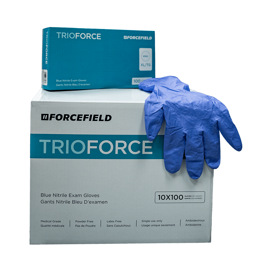 Forcefield Trioforce Nitrile Disposable Examination Gloves, (1000