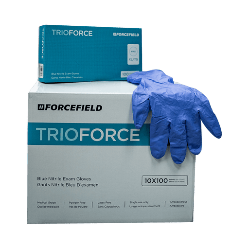 Forcefield Trioforce Nitrile Disposable Examination Gloves, (1000 gloves / 500 pairs)