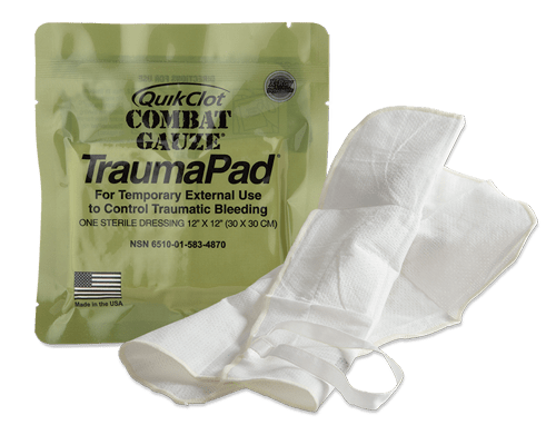 Hemostatic Dressing, Combat Gauze™ QuikClot® Trauma Pad — CTOMS Hemostatic Dressing, Combat Gauze™ QuikClot® Trauma Pad — CTOMS