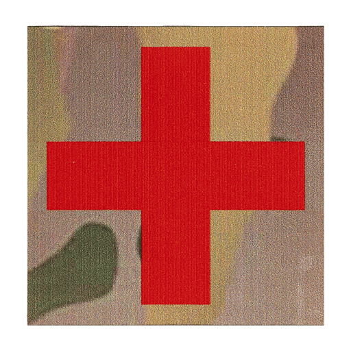 Patch, Printed, "MED CROSS" 40x40mm, Ranger Green & Black & MultiCam