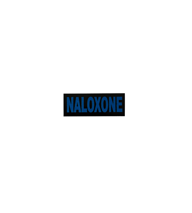 Patch, Printed, "NALOXONE", 51x19mm, Black w/Blue Print